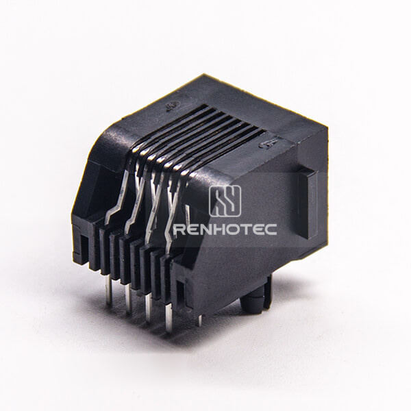 RJ45 Female Socket Ethernet Network Through Hole 90 Degree 8p8c PCB Mount