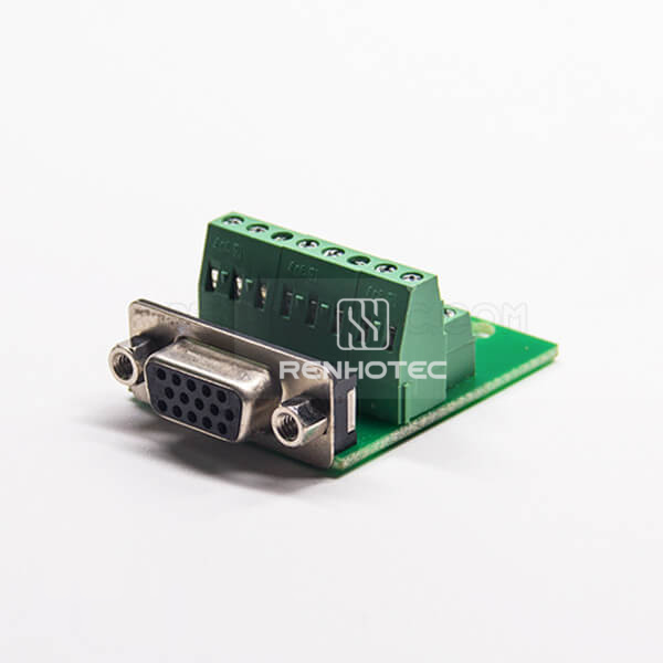 15 Pin D-SUB Adapter Female High Density D-SUB Straight to Breakout Board 16Pin