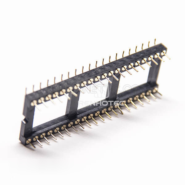 40 Pin Male Header IC Circular Holes 2.54 Gap Dual Row SMT
