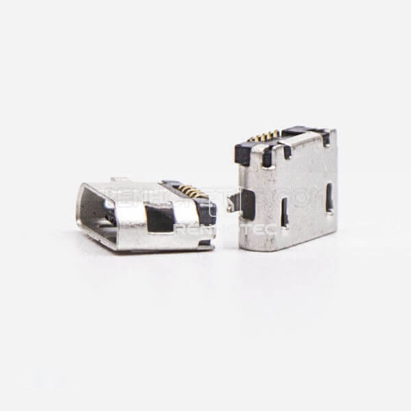 Micro USB 5 Pin Type B Straight SMT Socket for Phone