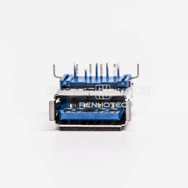 DIP Through Hole USB 3.0 Type A Port Right Angle Female