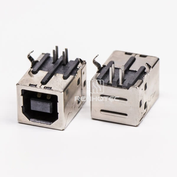 USB 2.0 Female Type B Right Angle Through Hole