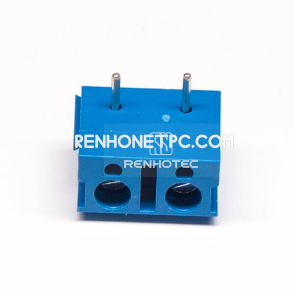 Terminal Block Blue PCB universal screw terminal 2pin Through Hole Angled