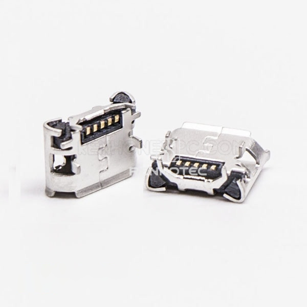 5 Pin Micro Female USB SMT Type B 180 Degree for PCB Mount