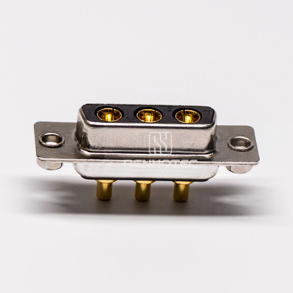 D-SUB Female 3W3 Power Connector 180° Through Hole Solder Type for PCB Mount Connector