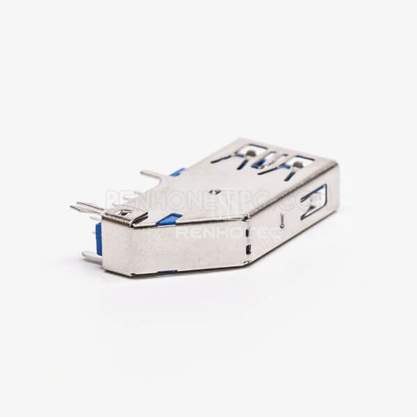 Flag Type Female USB 3.0 Type A 90 Degree DIP Through Hole