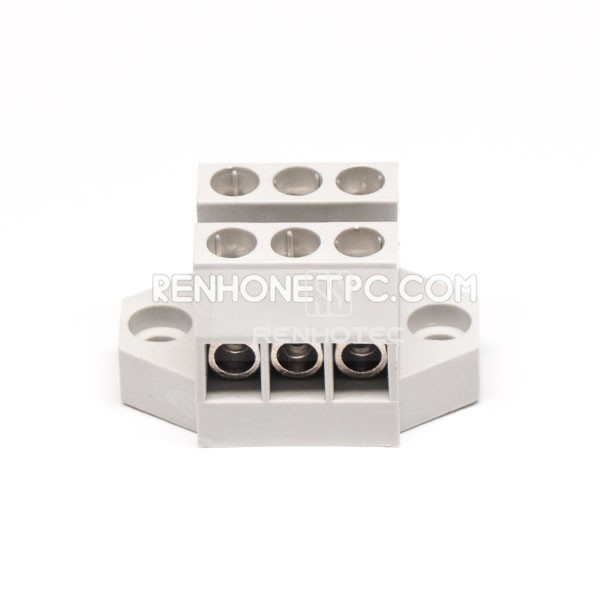 Terminal Strips Angled Grey Soder Type Connector for Panel Mount