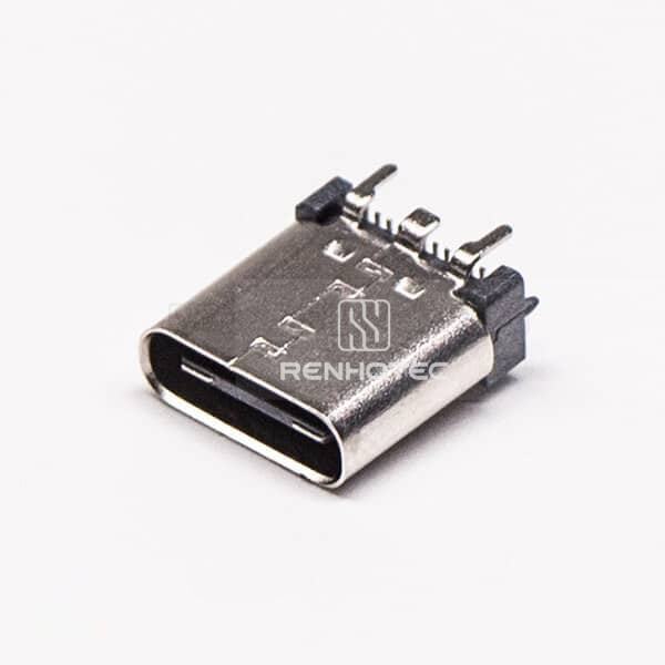 USB Type C PCB Mount Female Vertical Type SMT