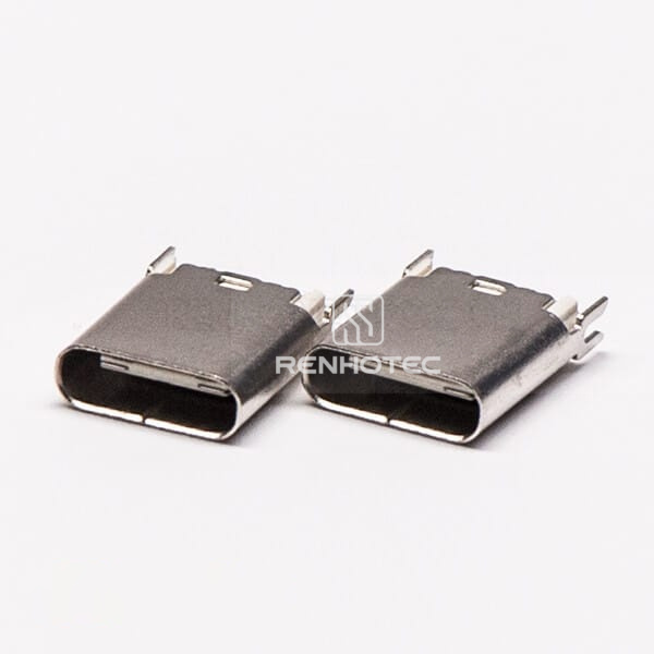 Type C 24 Pin Socket Straight 180 Degree Through Hole for PCB Mount