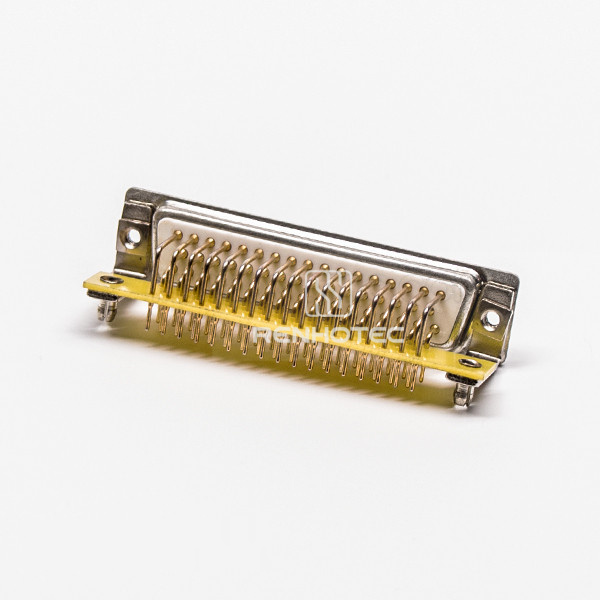 DB 50 Pin Right Angle Female Machined Pin Solder Type Connector