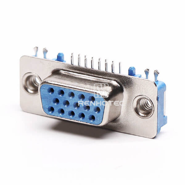 D-SUB High Density 15 Pin Female Right Angle for PCB Mount