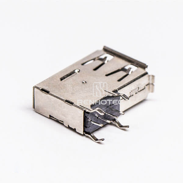 USB 2.0 A Female Flag Type Through Hole for PCB Mount