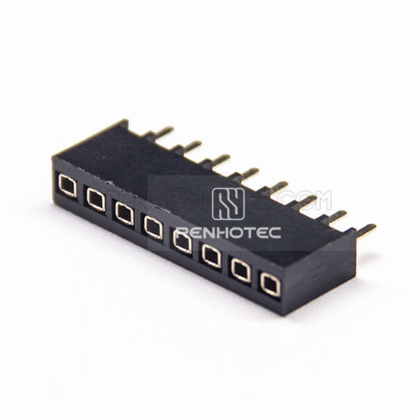 Single Row 2.54mm Female Pin Header Connector 8 Pin U Type Dip