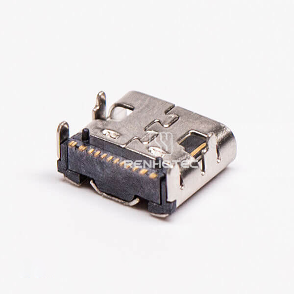 USB Type C Port Female Right Angle SMT DIP for PCB Mount