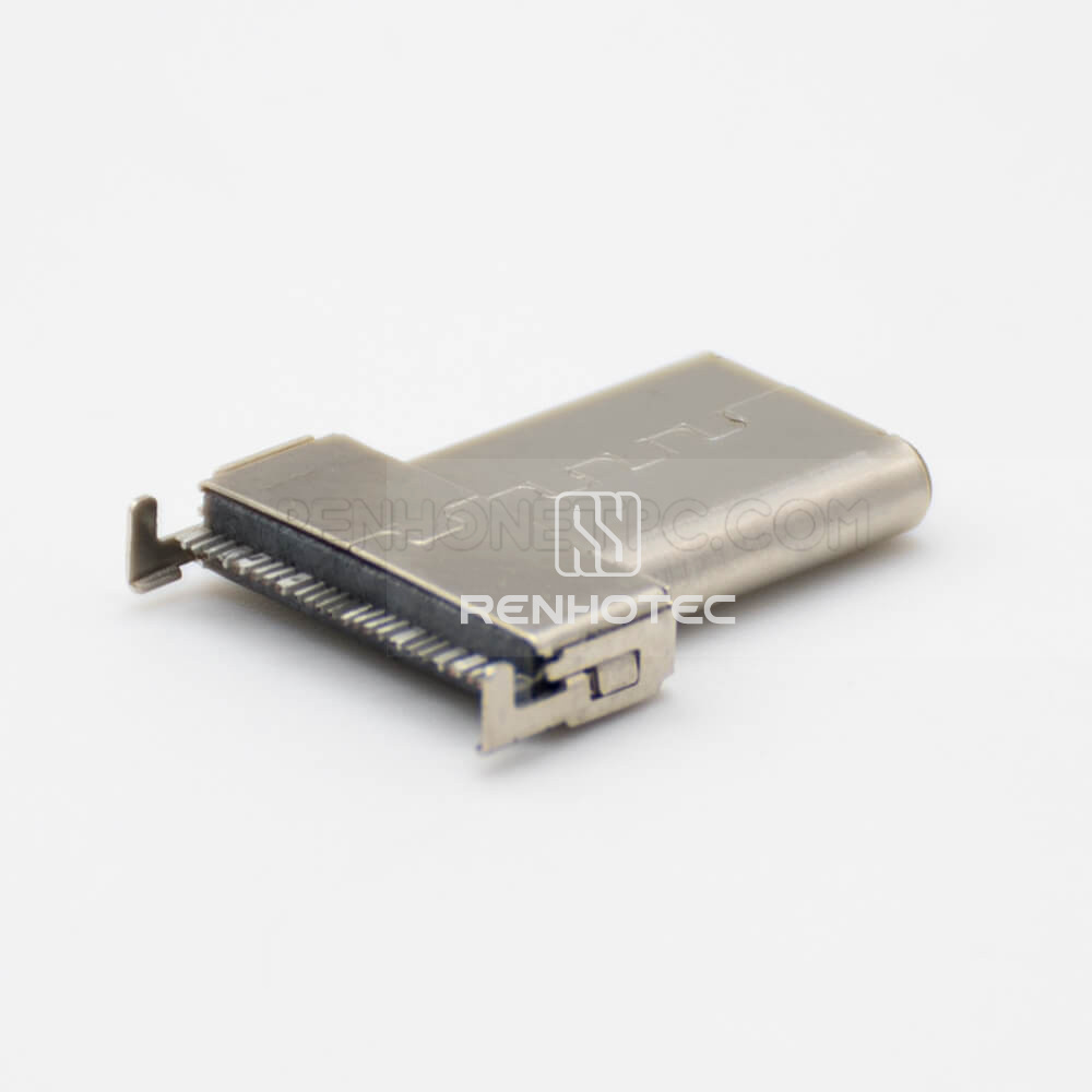 USB Connector Types C 3.1 Offset Type Straight Male 24 Pin SMT Type