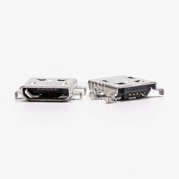 Micro USB Type B Female Offset Type SMT for PCB Mount