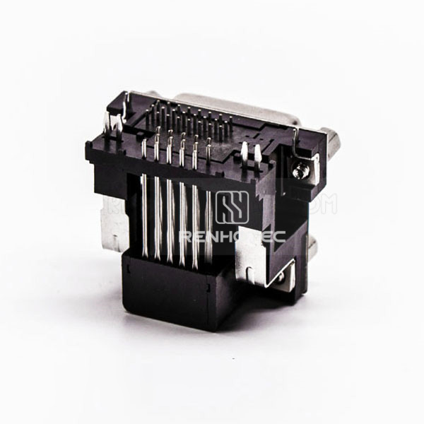 Staking Type DVI and VGA Female Right Angle
