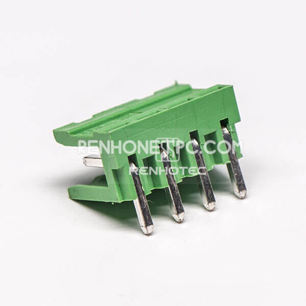 4pin Angle Terminal Block Pluggable Connector for PCB Mount