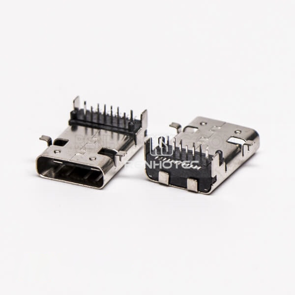 Female Right Angle USB Type C SMT and DIP