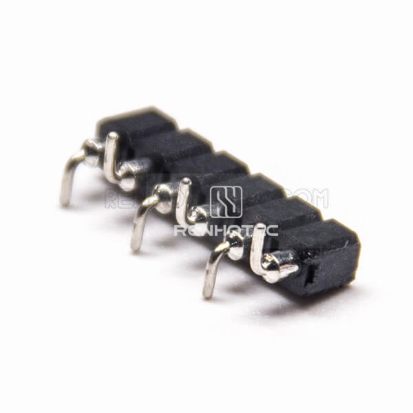 6 Pin Female Header Single Row SMT 2.54mm Picth PCB Mount