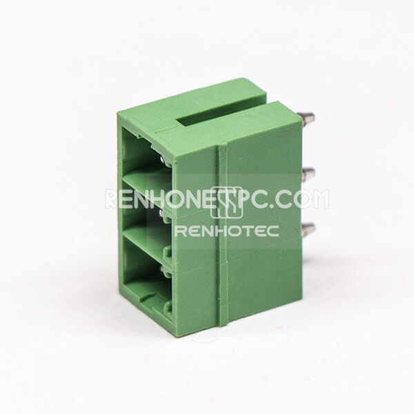 3-Pin Plug-In PCB Terminal Block, Solder Termination