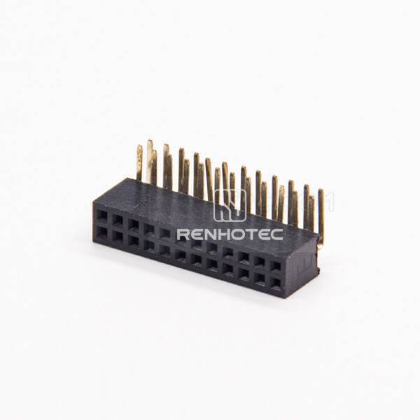Pin Header Right Angle Female 1.27 2×12 PIN H4.3 DIP Type
