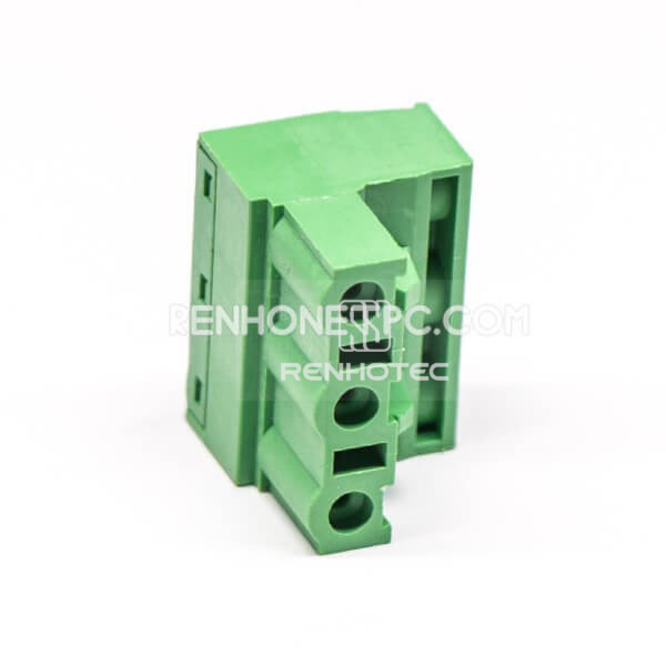 Plug-in Screw PCB Terminal Block 4pin Socket Right Angle Green Connector