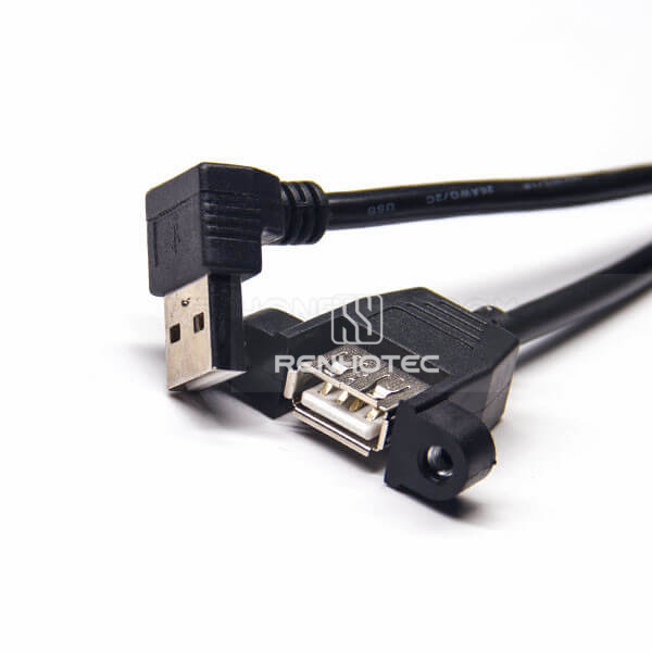 USB A Connector Pinout OTG Cable Female to Type A Down Angle Male