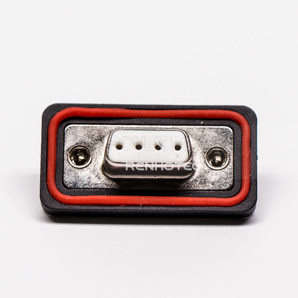 Waterproof D-SUB 4 Pin Female Straight Machined Connector for Cable
