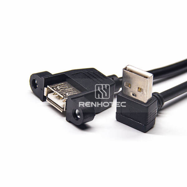 USB A Connector Pinout OTG Cable Female to Type A Down Angle Male