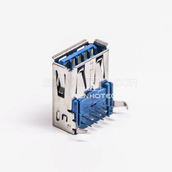 Type A USB 3.0 DIP Female Right Angle for PCB Mount