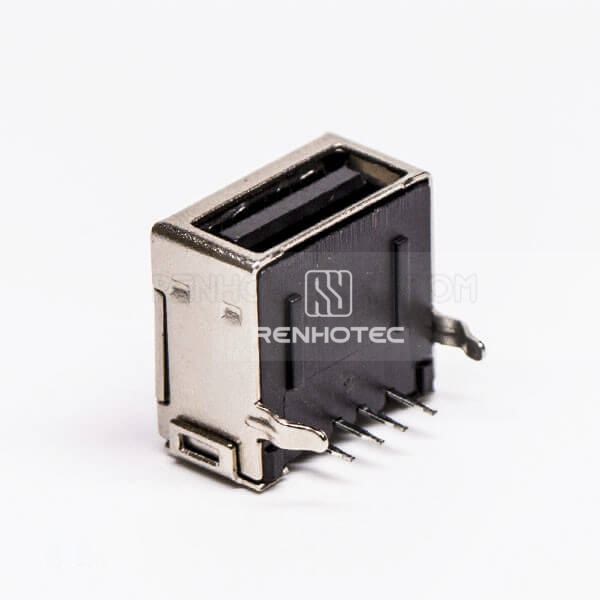 USB 2.0 Type A Female Connector Right Angle DIP for PCB Mount
