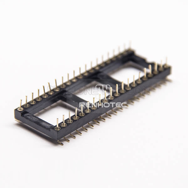 40 Pin Male Header IC Circular Holes 2.54 Gap Dual Row SMT