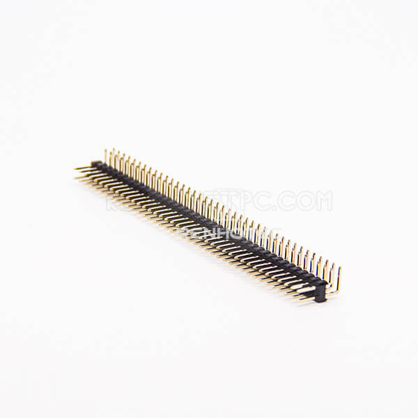 80-Pin Dual-Row Header, Right Angle, 2.54 mm Pitch