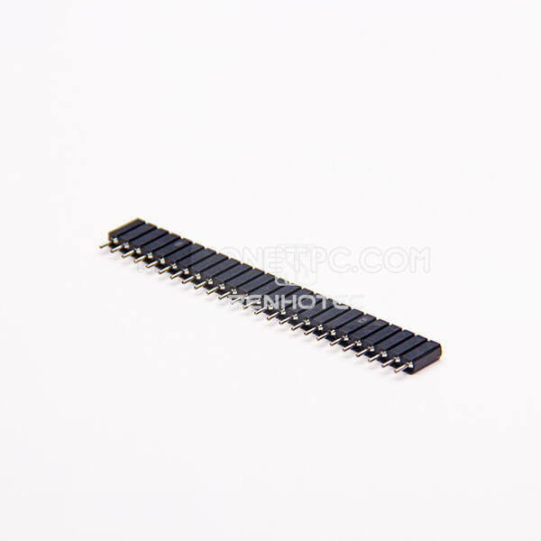 Circular Holes 180 Degree Female Header 2.54mm Pitch 25 Way DIP