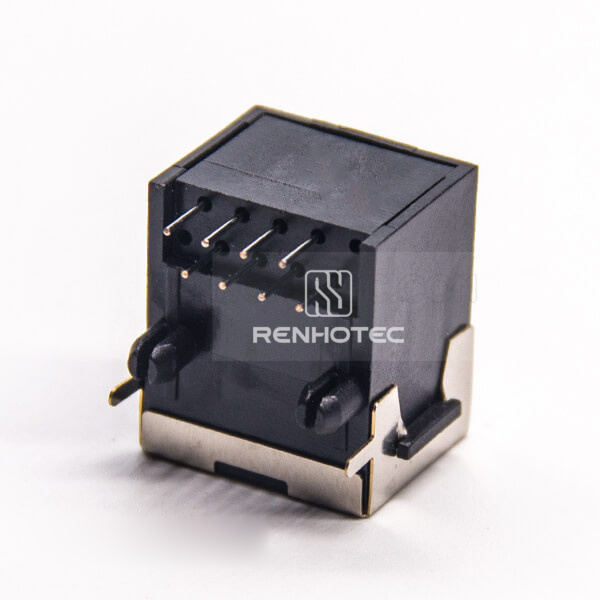RJ45 Ethernet Connectors Through Hole Modular 90 Degree Shielded without LED