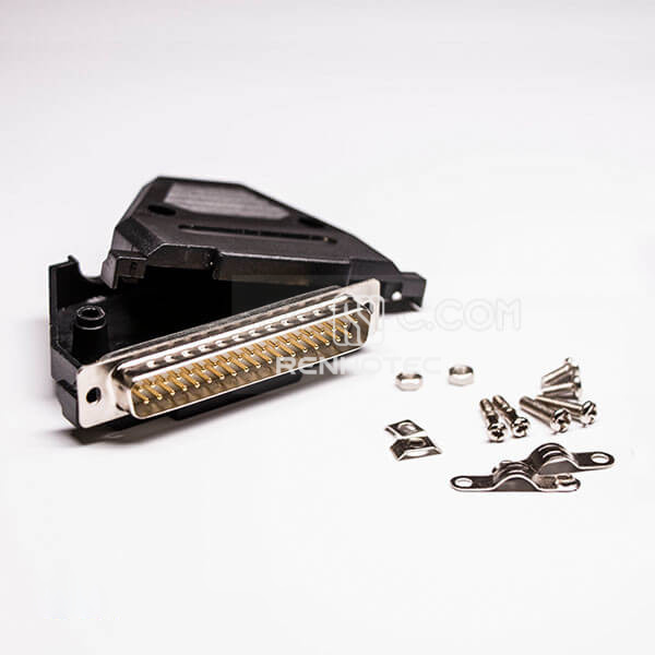 DB 25 Male used with Coaxial Cable Straight Solder Type Connector