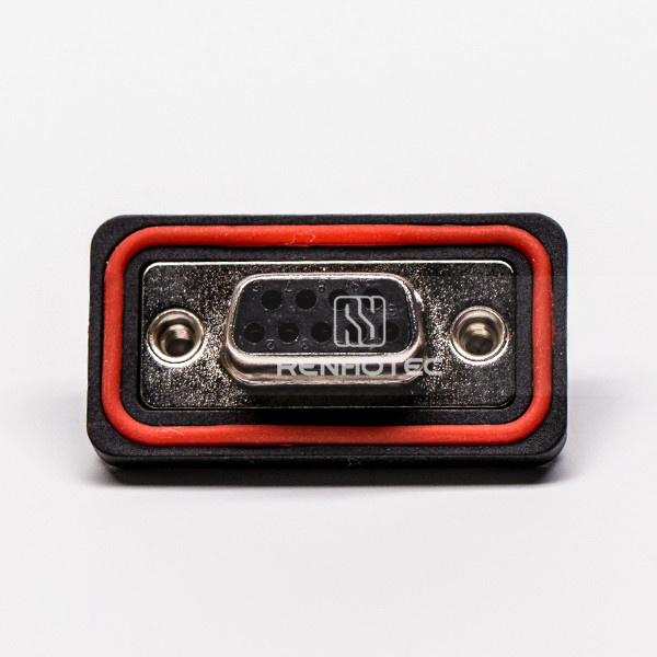 9 Pin D-SUB Waterproof Connector 90° Female Through Hole for PCB Mount