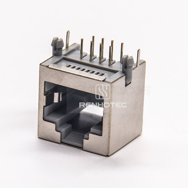RJ45 8p8c Ethernet Netword Socket 90 Degree Shielded Without LED Single Prot
