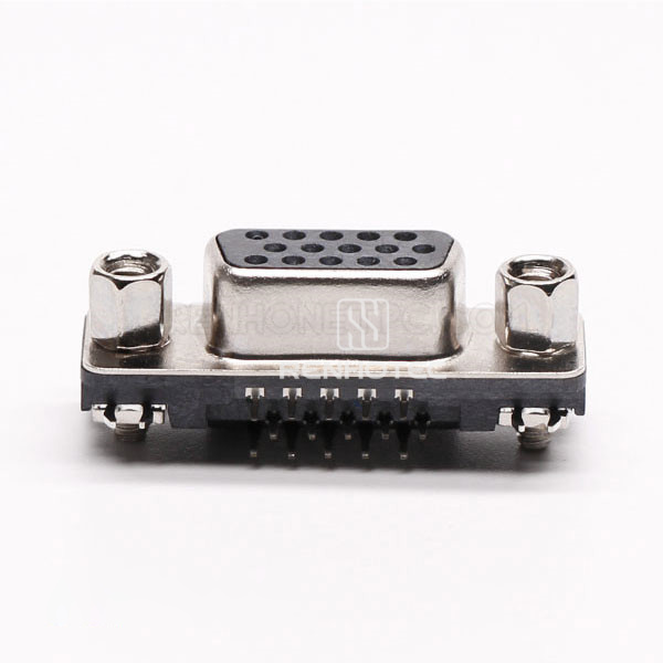 DB 15 90° Female High Density Staking Type Through Hole for PCB Mount