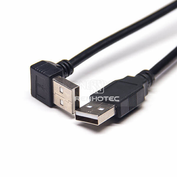 Pinout for USB Connector Type A Male UP Angle to Male Data Line Extension Cable