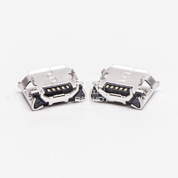 5 Pin Micro Female USB SMT Type B 180 Degree for PCB Mount