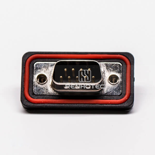 Waterproof D-SUB 9 Pin Connector Male Straight Cable Connector
