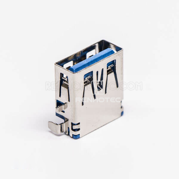 USB 3.0 90 Degree Type A Female SMT Offset Type Through Hole