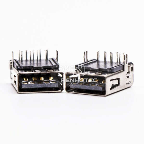 Female USB3.0 Harpoon 90 Degree Through Hole for PCB Mount