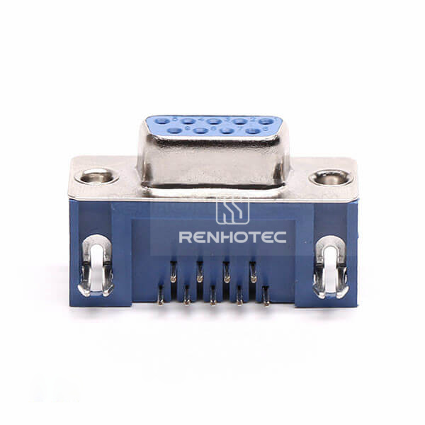 D-SUB 9 Pin Solder Female Right Angle for PCB with Stamped Pin Connector