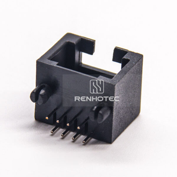 RJ45 Coupler Black Plastic 8p8c Single Port DIP Type Modular Netword Socket