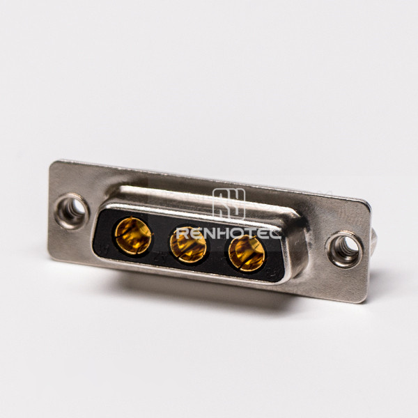 D-SUB Female 3W3 Power Connector 180° Through Hole Solder Type for PCB Mount Connector