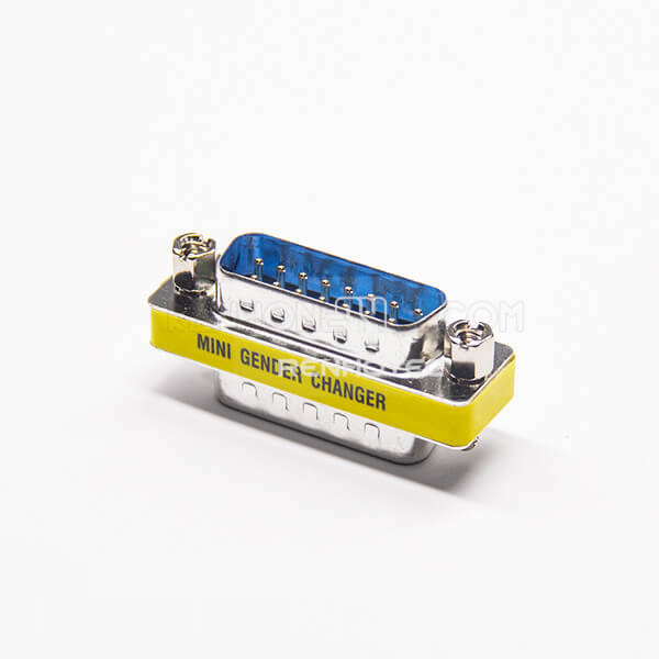 Metal Adapter 15 Pin Male To Male Straight Standard D-SUB