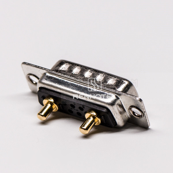 D-SUB 7W2 Power Male Straight Solder Type for Cable with Staking Connector